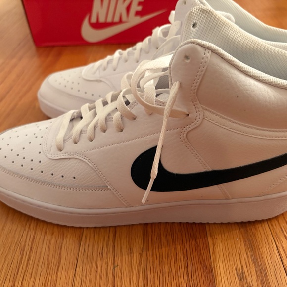 Nike Court Vision Mid White Black size 14 VGUC with box - Picture 5 of 7